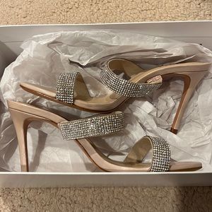 SCHUTZ Rhinestone Strappy Heel